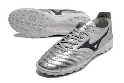 Men's Mizuno Morelia Neo 3 Pro TF Artificial Turf Low-Tops Football Shoes - Silver/Black