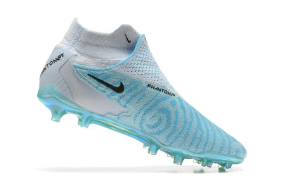 Men's Nike Phantom GX Elite FG Firm Ground High-Tops Football Boots - Blue/White/Brown/Black