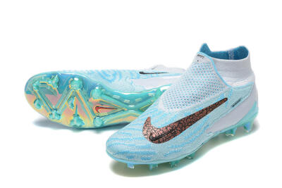 Men's Nike Phantom GX Elite FG Firm Ground High-Tops Football Boots - Blue/White/Brown/Black