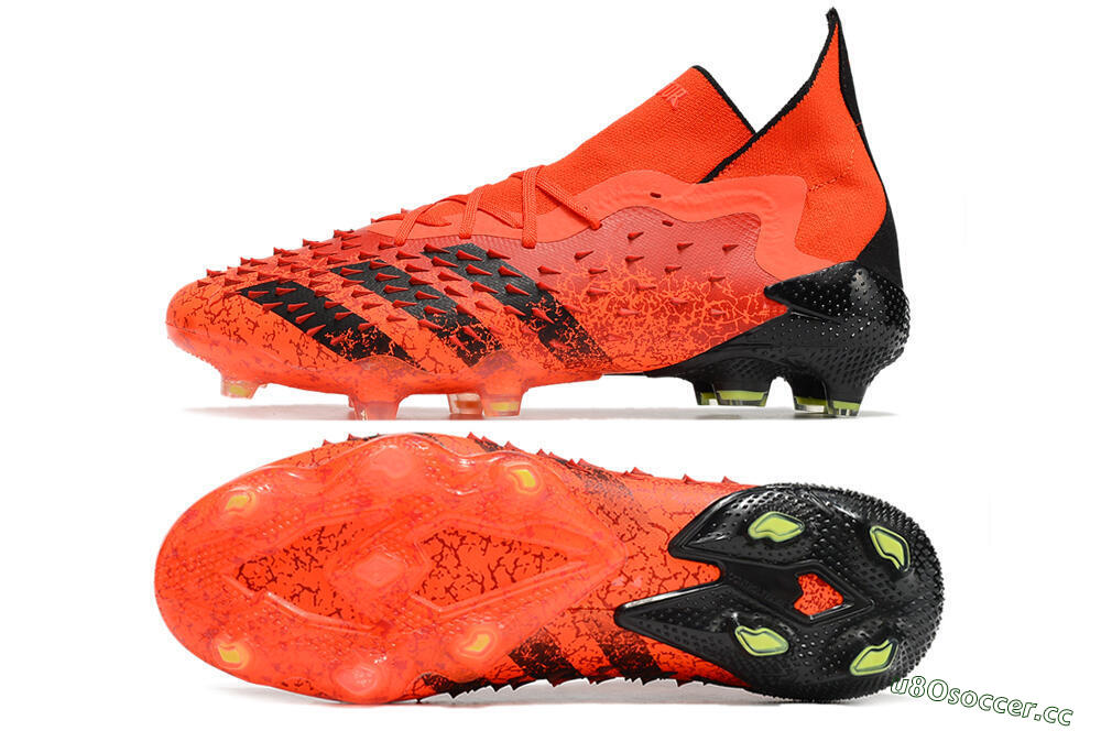 Unisex Adidas Predator Freak.1 FG Firm Ground High-Tops Football Boots - Red/Black 1