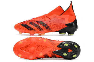 Unisex Adidas Predator Freak.1 FG Firm Ground High-Tops Football Boots - Red/Black