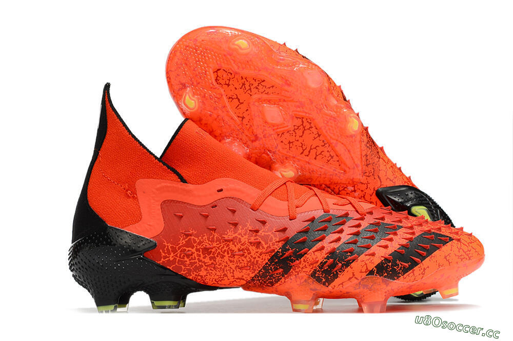 Unisex Adidas Predator Freak.1 FG Firm Ground High-Tops Football Boots - Red/Black 2