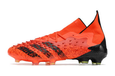 Unisex Adidas Predator Freak.1 FG Firm Ground High-Tops Football Boots - Red/Black