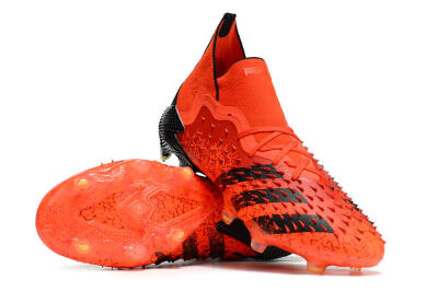 Unisex Adidas Predator Freak.1 FG Firm Ground High-Tops Football Boots - Red/Black