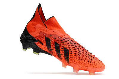 Unisex Adidas Predator Freak.1 FG Firm Ground High-Tops Football Boots - Red/Black