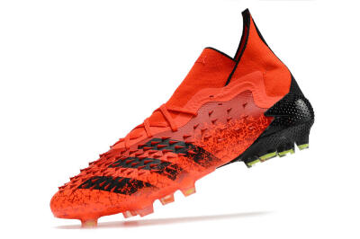Unisex Adidas Predator Freak.1 FG Firm Ground High-Tops Football Boots - Red/Black