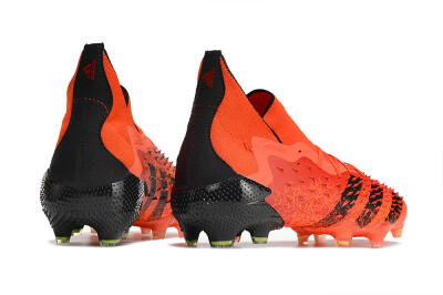 Unisex Adidas Predator Freak.1 FG Firm Ground High-Tops Football Boots - Red/Black