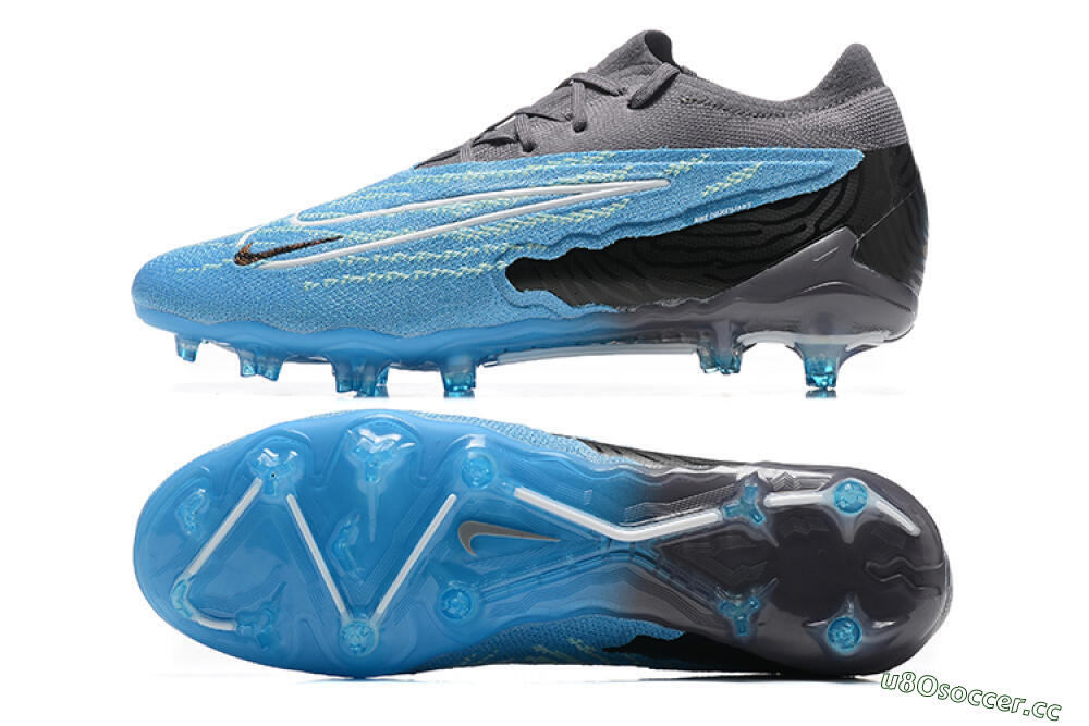 Men's Nike Phantom GX Elite FG Firm Ground Low-Tops Football Boots - Blue/Grey/White 1