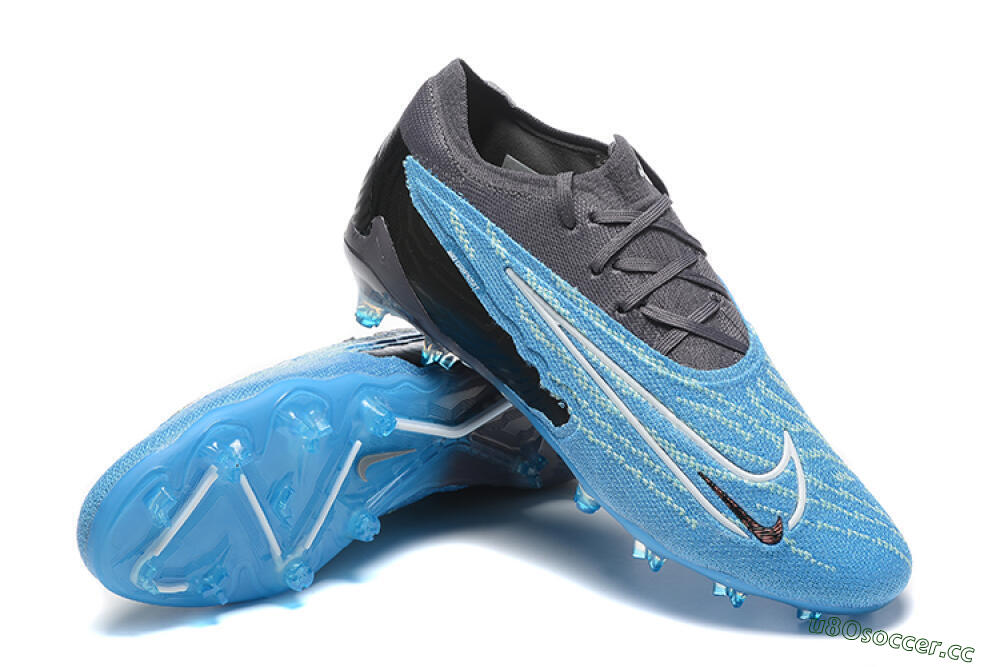 Men's Nike Phantom GX Elite FG Firm Ground Low-Tops Football Boots - Blue/Grey/White 4