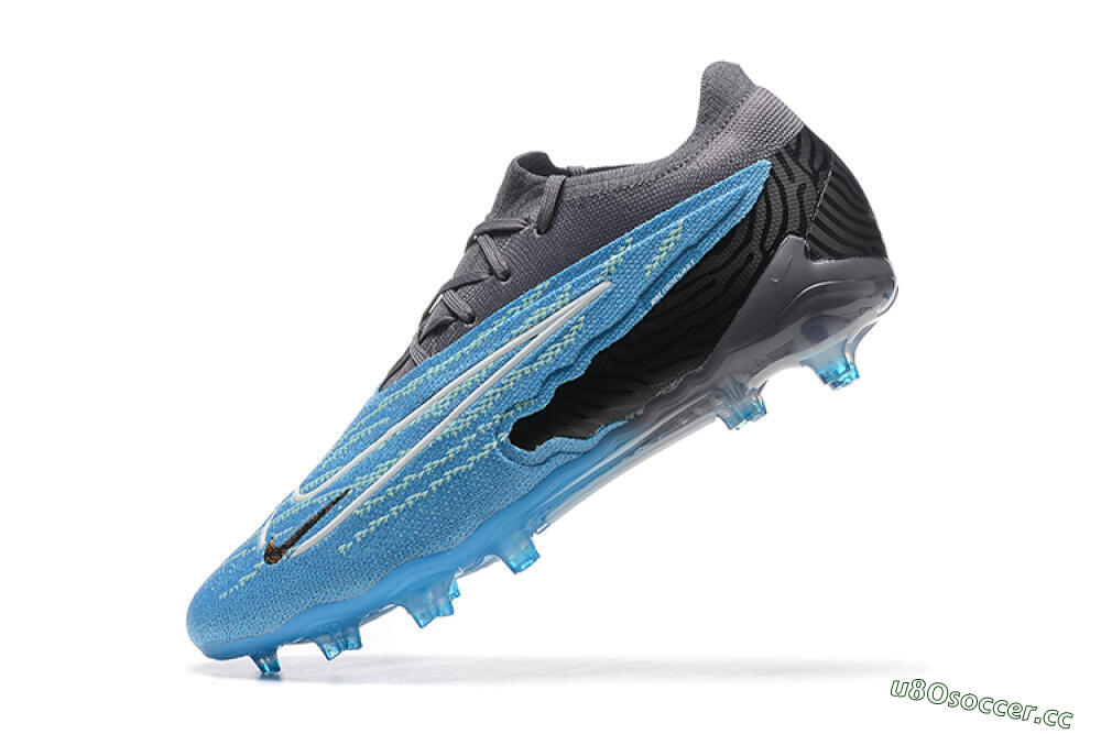Men's Nike Phantom GX Elite FG Firm Ground Low-Tops Football Boots - Blue/Grey/White 8