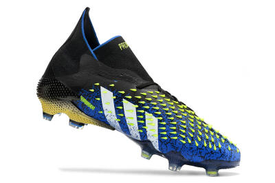 Unisex Adidas Predator Freak.1 FG Firm Ground High-Tops Football Boots - Black/Blue/White