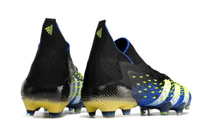 Unisex Adidas Predator Freak.1 FG Firm Ground High-Tops Football Boots - Black/Blue/White