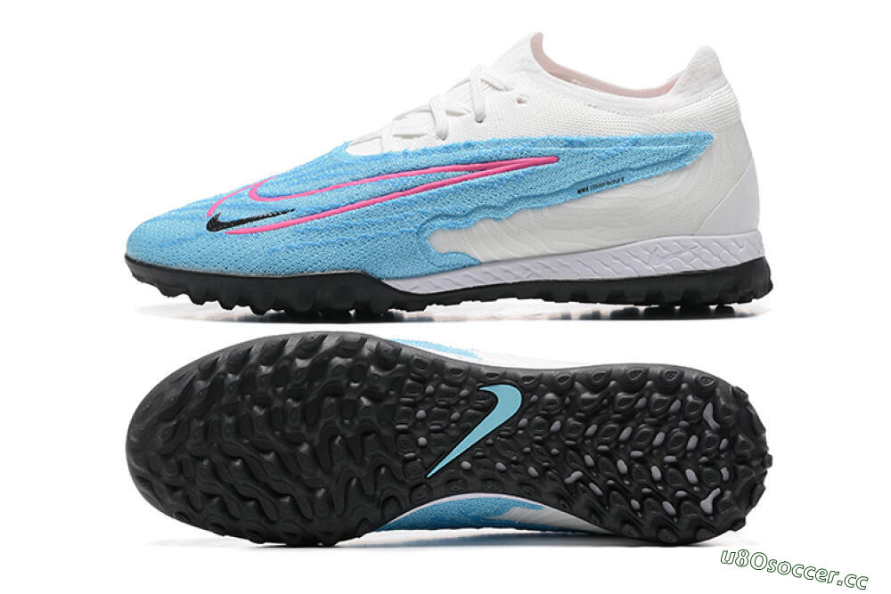 Men's Nike Phantom GX Elite TF Artificial Turf Low-Tops Football Shoes - Blue/White/Pink 1