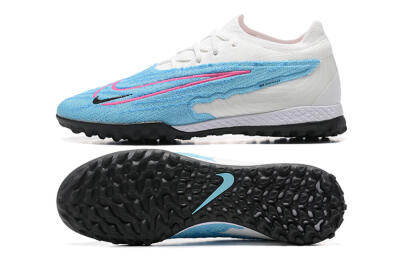 Men's Nike Phantom GX Elite TF Artificial Turf Low-Tops Football Shoes - Blue/White/Pink