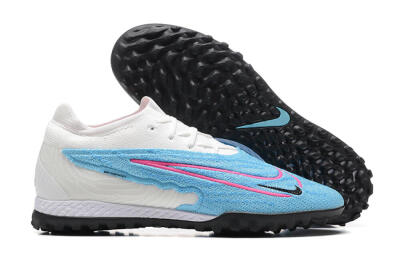 Men's Nike Phantom GX Elite TF Artificial Turf Low-Tops Football Shoes - Blue/White/Pink