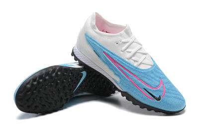 Men's Nike Phantom GX Elite TF Artificial Turf Low-Tops Football Shoes - Blue/White/Pink