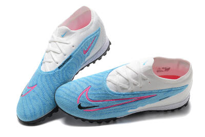 Men's Nike Phantom GX Elite TF Artificial Turf Low-Tops Football Shoes - Blue/White/Pink