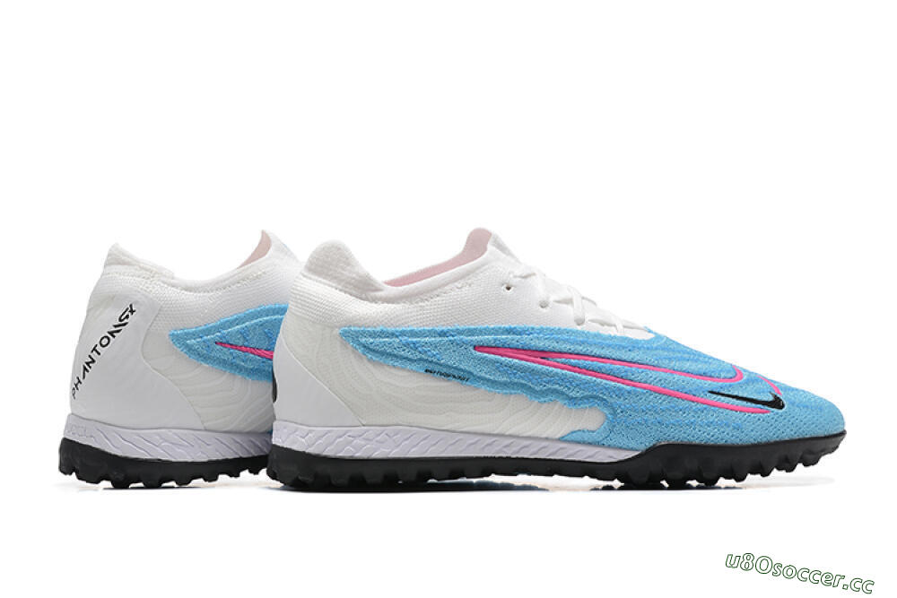 Men's Nike Phantom GX Elite TF Artificial Turf Low-Tops Football Shoes - Blue/White/Pink 9