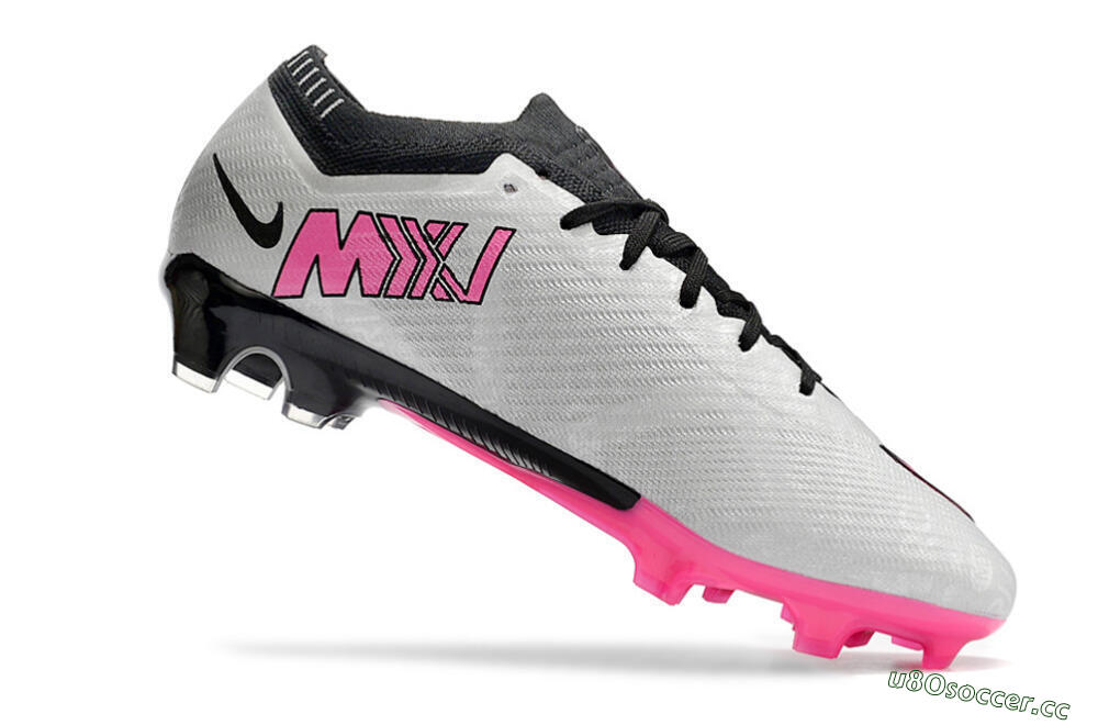 Men's Nike Mercurial Vapor 15 Elite FG Firm Ground Low-Tops Football Boots - Silver/Black/Pink 4