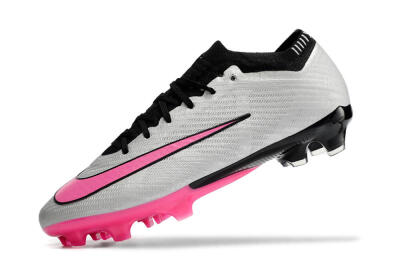 Men's Nike Mercurial Vapor 15 Elite FG Firm Ground Low-Tops Football Boots - Silver/Black/Pink