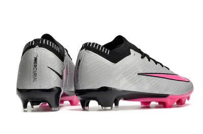 Men's Nike Mercurial Vapor 15 Elite FG Firm Ground Low-Tops Football Boots - Silver/Black/Pink