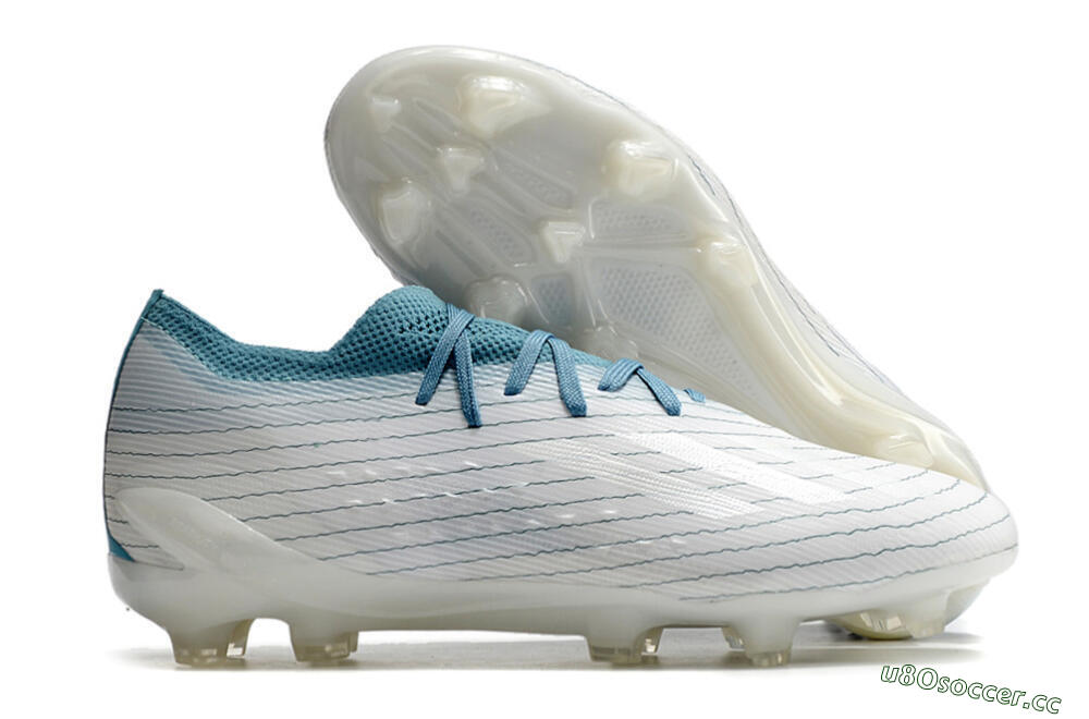 Men's Adidas X Speedportal.1 2022 World Cup FG Firm Ground Low-Tops Football Boots - White/Blue 2