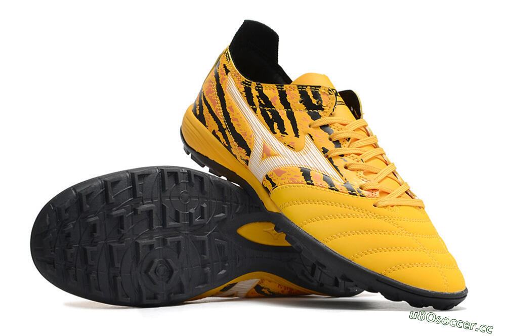 Men's Mizuno Morelia Neo 3 Pro TF Artificial Turf Low-Tops Football Shoes - Yellow/White/Black 4