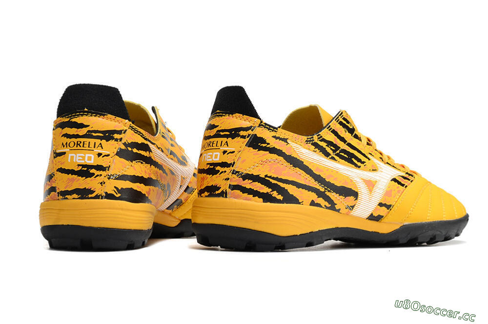Men's Mizuno Morelia Neo 3 Pro TF Artificial Turf Low-Tops Football Shoes - Yellow/White/Black 9