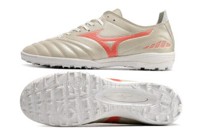 Men's Mizuno Morelia Neo 3 Pro TF Artificial Turf Low-Tops Football Shoes - White/Red