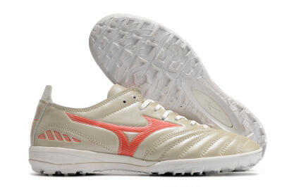 Men's Mizuno Morelia Neo 3 Pro TF Artificial Turf Low-Tops Football Shoes - White/Red