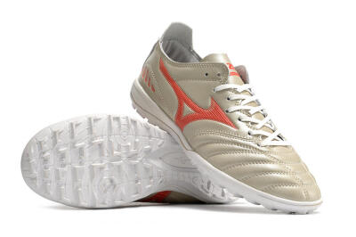 Men's Mizuno Morelia Neo 3 Pro TF Artificial Turf Low-Tops Football Shoes - White/Red