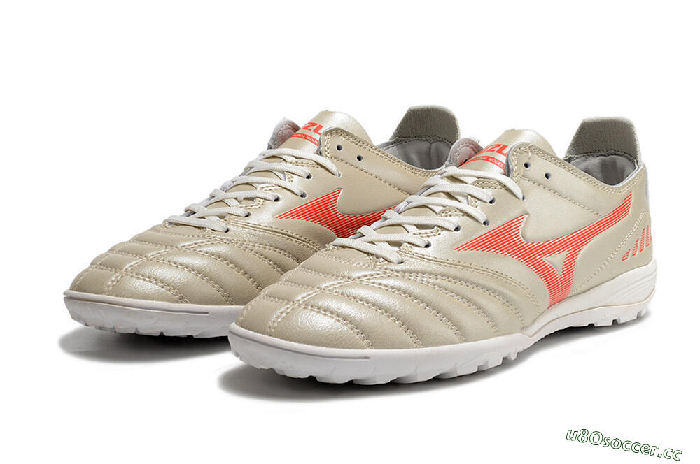 Men's Mizuno Morelia Neo 3 Pro TF Artificial Turf Low-Tops Football Shoes - White/Red 5