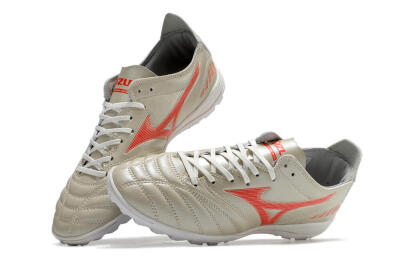 Men's Mizuno Morelia Neo 3 Pro TF Artificial Turf Low-Tops Football Shoes - White/Red