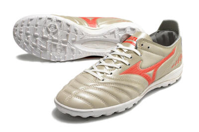 Men's Mizuno Morelia Neo 3 Pro TF Artificial Turf Low-Tops Football Shoes - White/Red