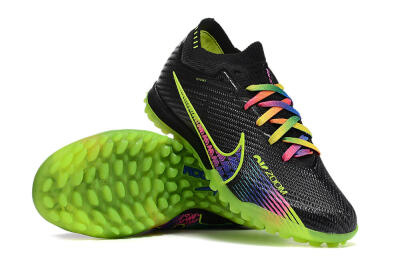 Men's Nike Air Zoom Mercurial Vapor 15 Elite TF Artificial Turf Low-Tops Football Shoes - Black/Green/Pink