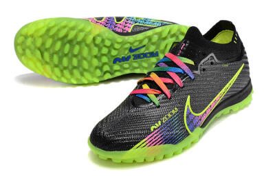 Men's Nike Air Zoom Mercurial Vapor 15 Elite TF Artificial Turf Low-Tops Football Shoes - Black/Green/Pink
