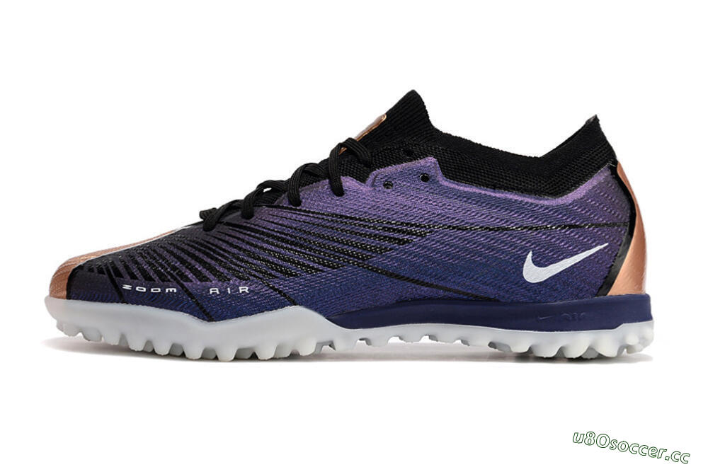 Men's Nike Air Zoom Mercurial Vapor 15 Elite TF Artificial Turf Low-Tops Football Shoes - Purple/Black 0