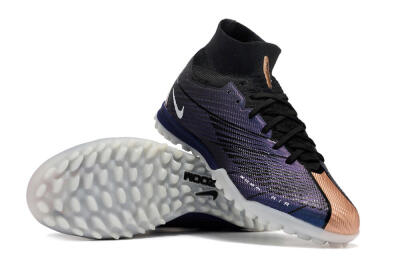 Unisex Nike Air Zoom Mercurial Superfly 9 Elite TF Artificial Turf High-Tops Football Shoes - Purple/Black