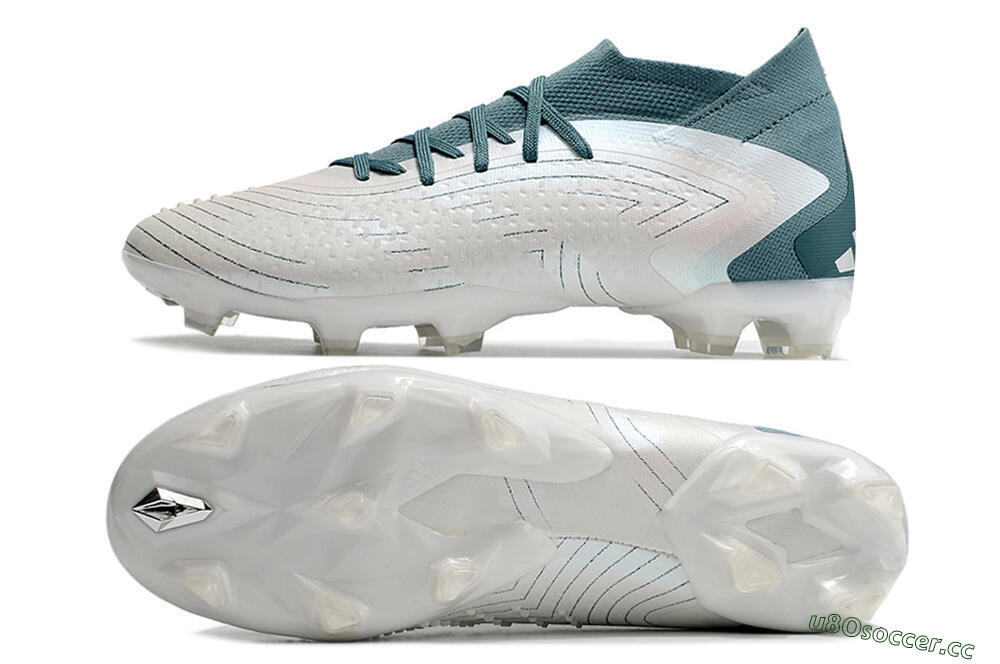 Unisex Adidas Predator Accuracy 23.1 FG Firm Ground Low-Tops Football Boots - White/Green 1