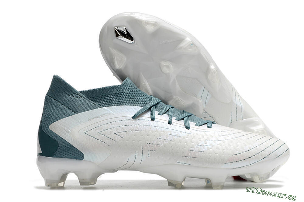 Unisex Adidas Predator Accuracy 23.1 FG Firm Ground Low-Tops Football Boots - White/Green 2