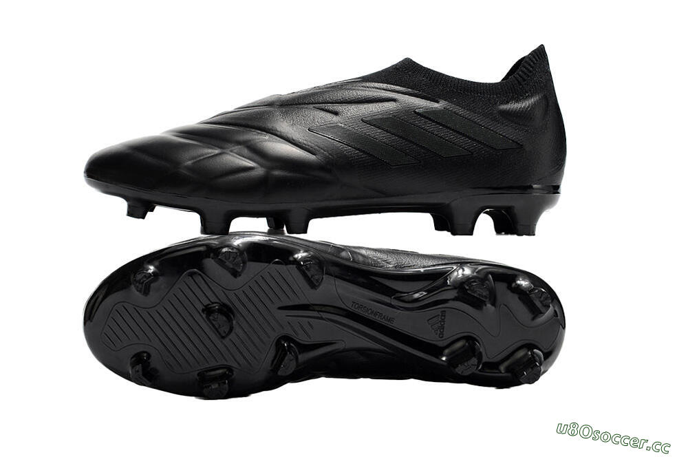 Men's Adidas Copa Pure+ FG Firm Ground Low-Tops Football Boots - Black/Black 1