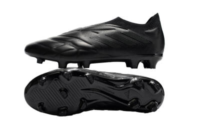 Men's Adidas Copa Pure+ FG Firm Ground Low-Tops Football Boots - Black/Black