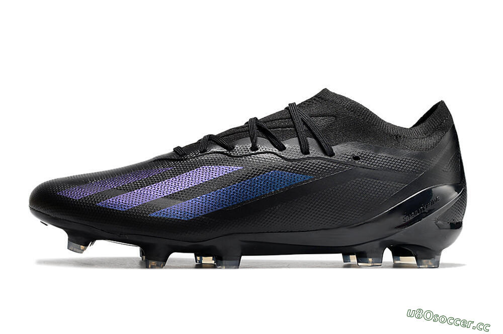 Men's Adidas x Speedportal.1 FG Firm Ground Low-Tops Football Boots - Black/Blue 0