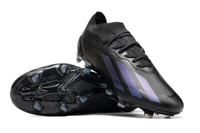 Men's Adidas x Speedportal.1 FG Firm Ground Low-Tops Football Boots - Black/Blue