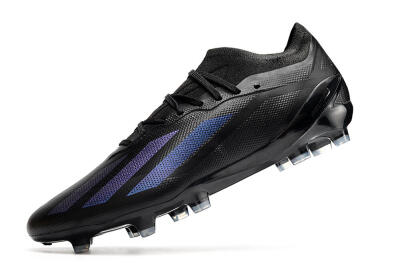 Men's Adidas x Speedportal.1 FG Firm Ground Low-Tops Football Boots - Black/Blue