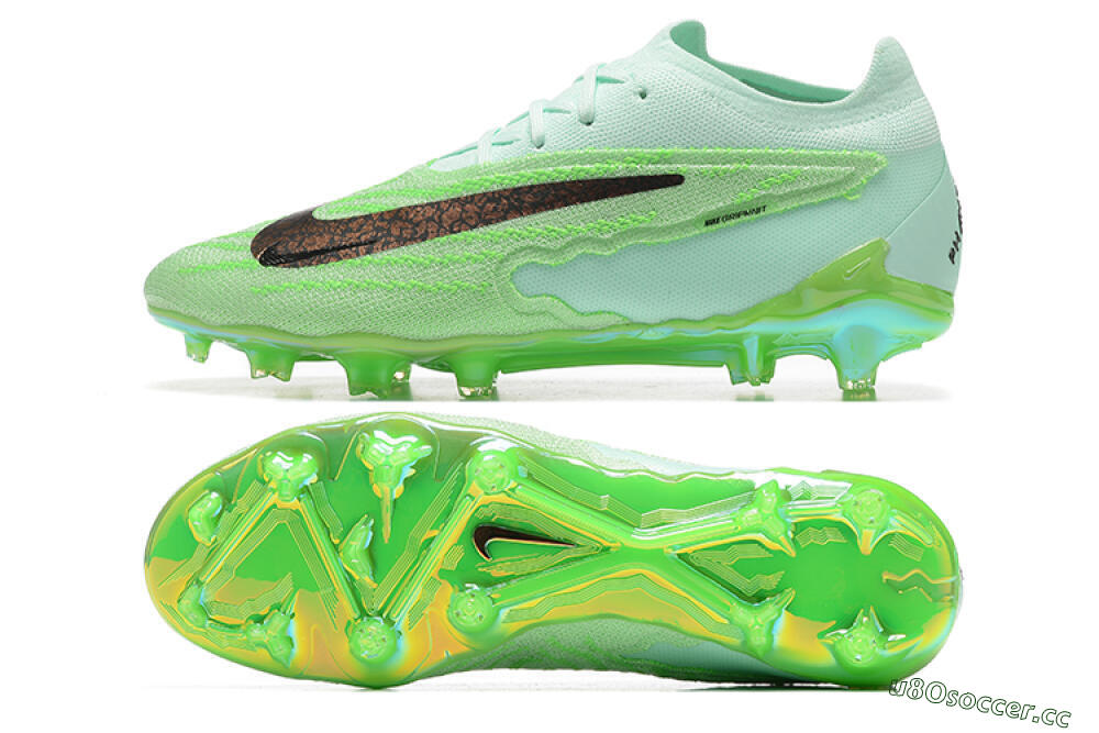 Men's Nike Phantom GX Elite FG Firm Ground Low-Tops Football Boots - Green/Black 1