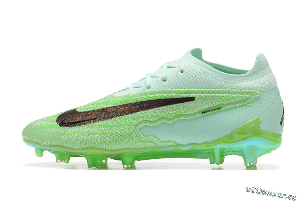 Men's Nike Phantom GX Elite FG Firm Ground Low-Tops Football Boots - Green/Black 0