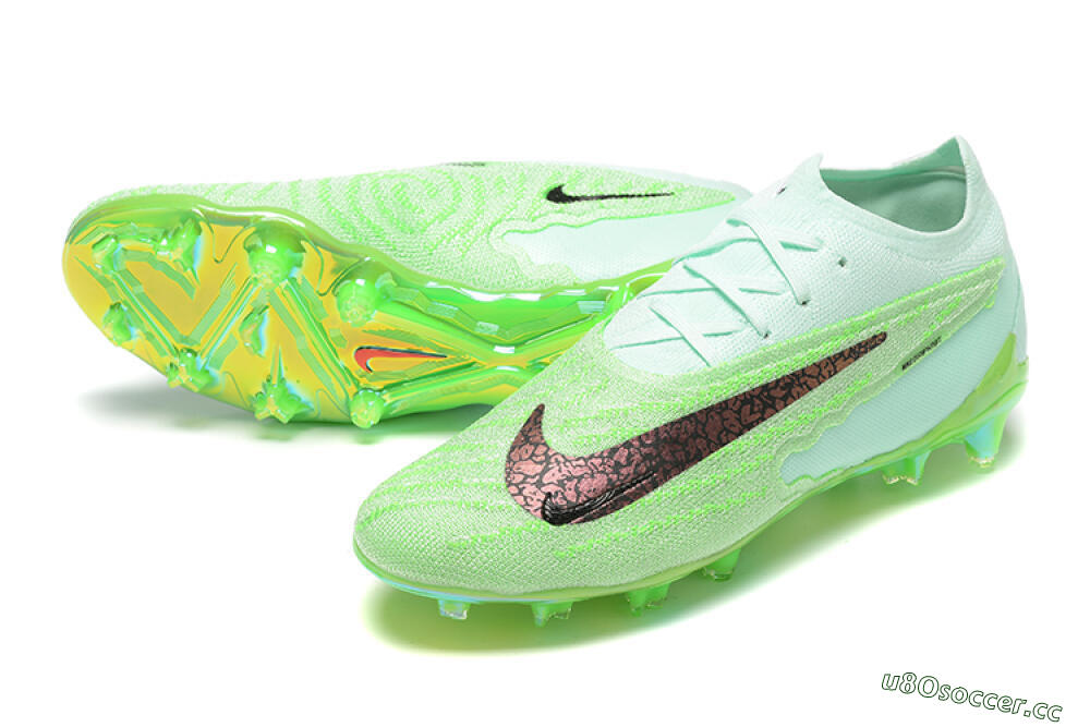 Men's Nike Phantom GX Elite FG Firm Ground Low-Tops Football Boots - Green/Black 3