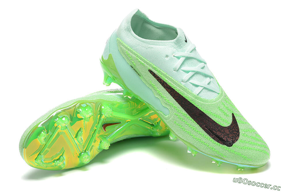 Men's Nike Phantom GX Elite FG Firm Ground Low-Tops Football Boots - Green/Black 4