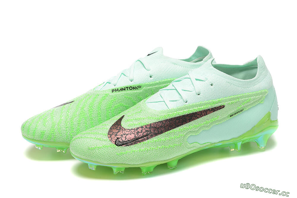 Men's Nike Phantom GX Elite FG Firm Ground Low-Tops Football Boots - Green/Black 9